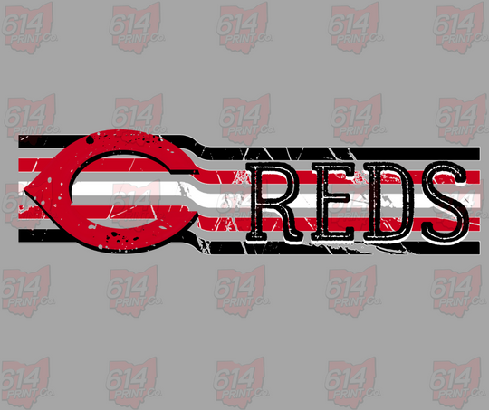 REDS DISTRESSED STRIPE